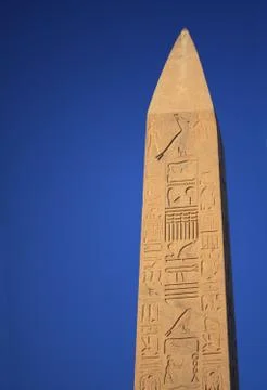 Stone obelisk in egypt Stock Photos