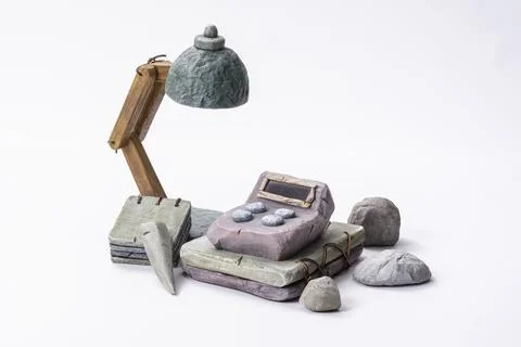 Stone Office Concept Set 库存照片