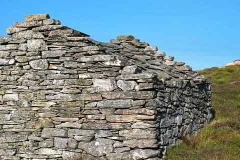 Stone old barn Stock Photos