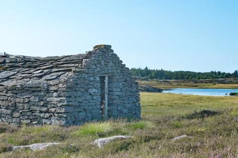 Stone old barn Stock Photos
