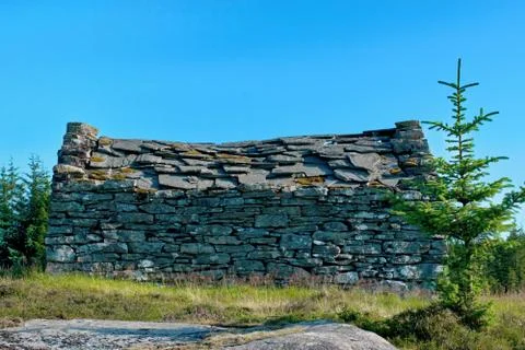 Stone old barn Stock Photos