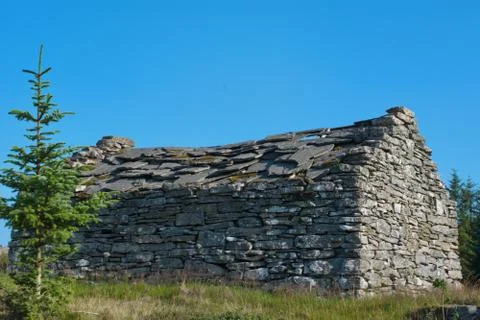 Stone old barn Stock Photos