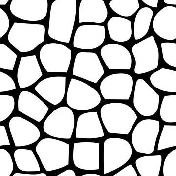 Stone or Animal fur pattern in Black. Seamless vector. Stock Illustration