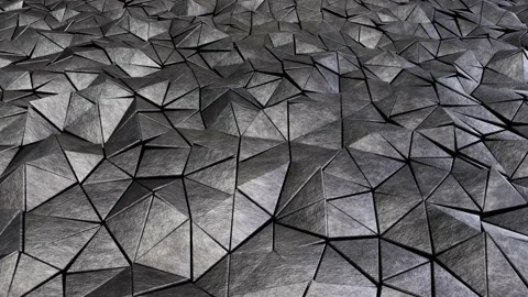 Stone or granite or concrete triangles pattern looping 3D animation Stock Footage 193990232