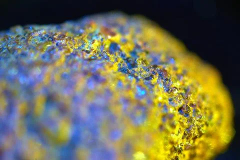 Stone ore under the microscope 스톡 사진