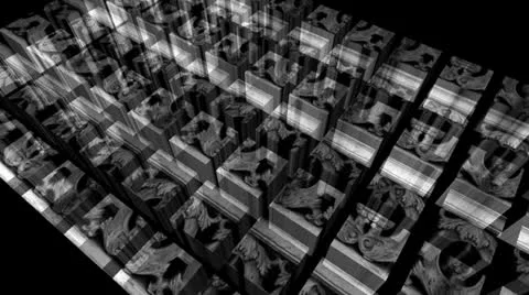 Stone Ornament Motion Mapping 库存影片 24728575