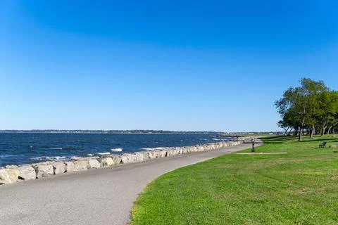 Stone path to the beach Stock Photos