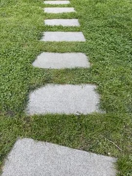 Stone path in the garden Stock Photos