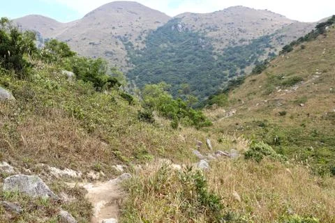 Stone path in the mountains Stock Photos