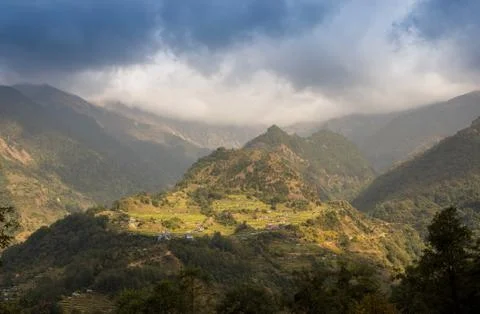 Stone path in the mountains Stock Photos