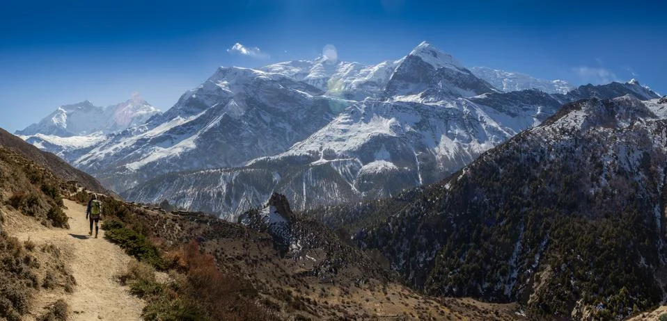 Stone path in the mountains Stock Photos