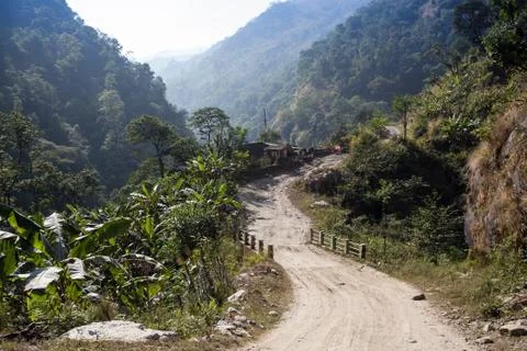 Stone path in the mountains Stock Photos