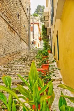 Stone path in Nafplio Stock Photos