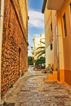 Stone path in Nafplio Stock Photos
