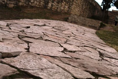 Stone path in the old town Stock-Fotos