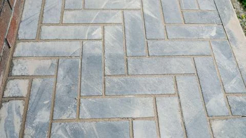 Stone path in the park or backyard. Walking path in the garden in the yard .. Stock Photos