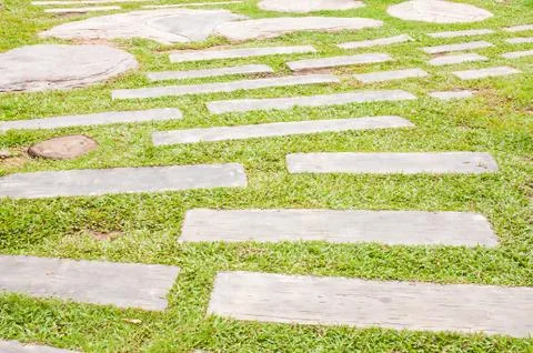 Stone path in the park Fotos de archivo