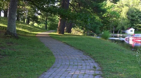 Stone Path / Walkway Stock Footage 52515757