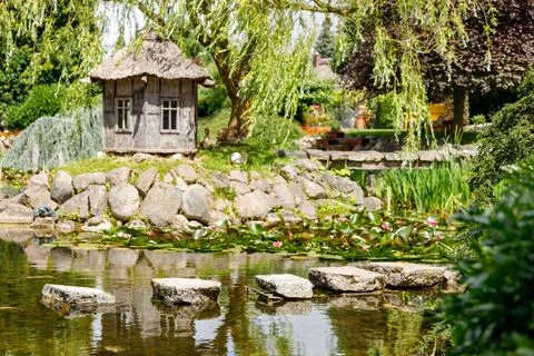 Stone path in the water Stock Photos