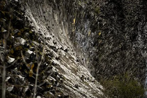 Stone pattern on a cliff in bavaria Stock Photos