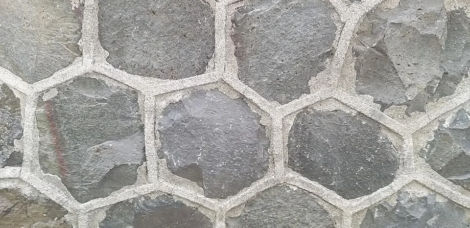Stone pattern of the wall Stock Photos