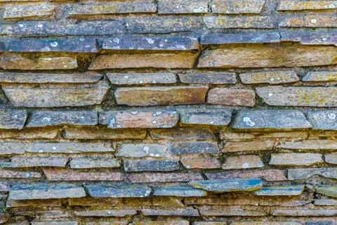 Stone Patterned Wall Exterior House Stock Photos