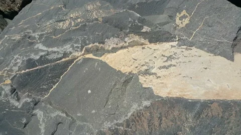 Stone patterns on large rocks background... | Stock Video | Pond5
