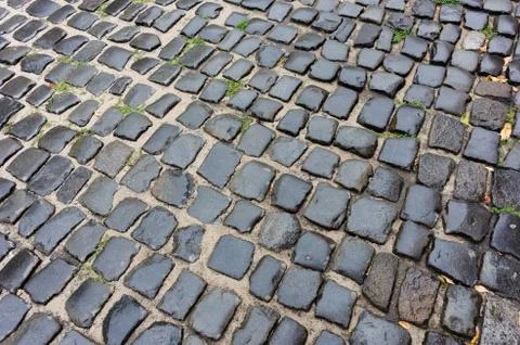 Stone paved street Stock Photos