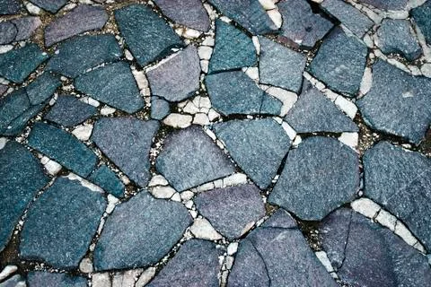 Stone pavement with different shapes Stock Photos