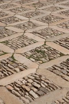 Stone pavement in Erice Stock Photos