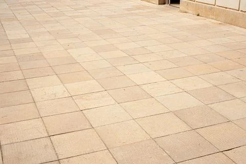 Stone pavement in perspective Stock Photos