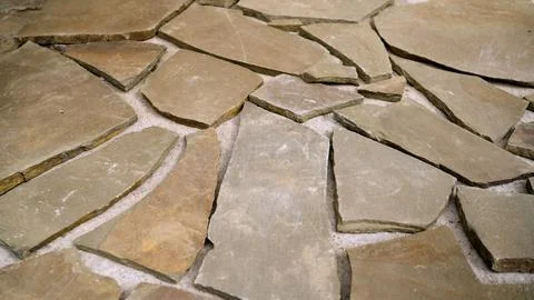 Stone pavement texture changing slightly over time Stock Photos