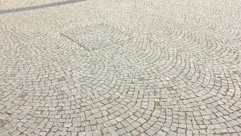 Stone Pavement Texture Olomouc City CZ Stock Footage 70489945