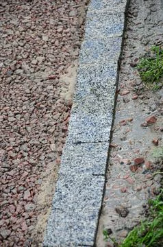 Stone pavement texture in perspective road surface Stock-Fotos