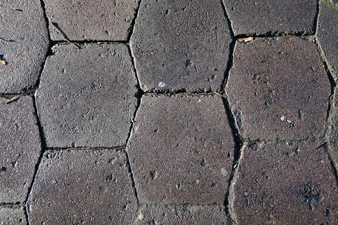 Stone pavers made of hexagonal elements Stock Photos