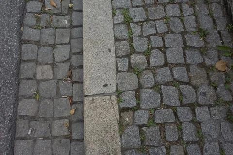 Stone paving in road construction Stock Photos