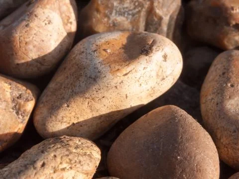 Stone pebble floor outside texture close up Stock Photos