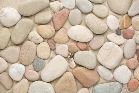Stone pebbles background Stock Photos