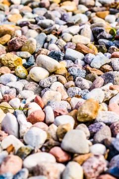 Stone pebbles background texture, landscape architecture Stock Photos