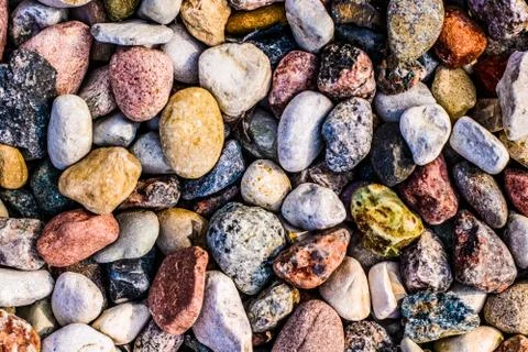 Stone pebbles background texture, landscape architecture Stock Photos