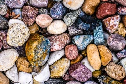 Stone pebbles background texture, landscape architecture Stock Photos