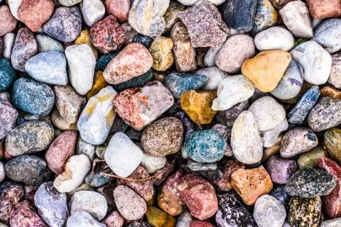 Stone pebbles background texture, landscape architecture Stock Photos