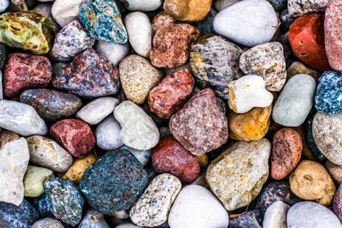 Stone pebbles background texture, landscape architecture Stock Photos