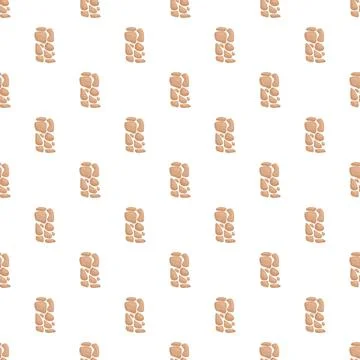 Stone pebbles forming seamless pattern for background design Stock Illustration