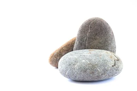 Stone pebbles podium or platform for cosmetic product Stock Photos
