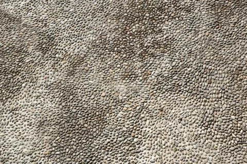 Stone pebbles texture background for interior exterior decoration and industrial Stock Photos