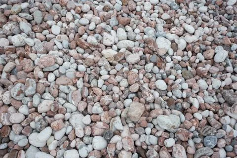 Stone pebbles texture background for interior exterior decoration and industr Stock Photos