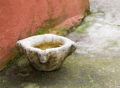 Stone pet drinker Foto stock