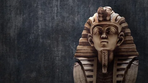 Stone pharaoh tutankhamen Stock Footage 71171685