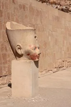 Stone pharaoh's head Stock Photos